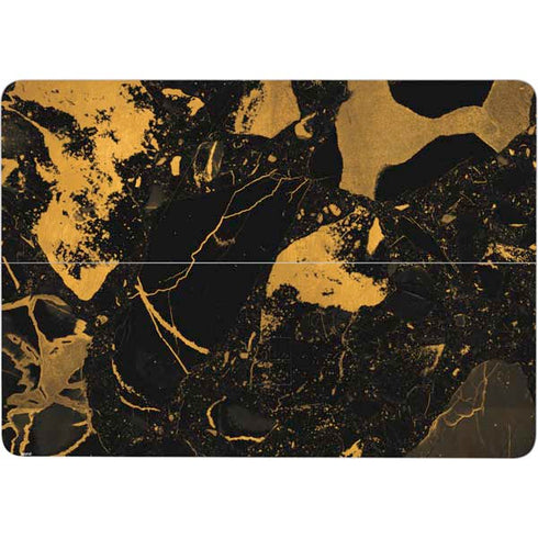 Black and Gold Scattered Marble Surface Laptop Studio Skin